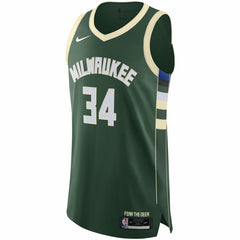 Giannis Antetokounmpo Milwaukee Bucks Authentic Jersey Icon Edition Hunter Green - Nike