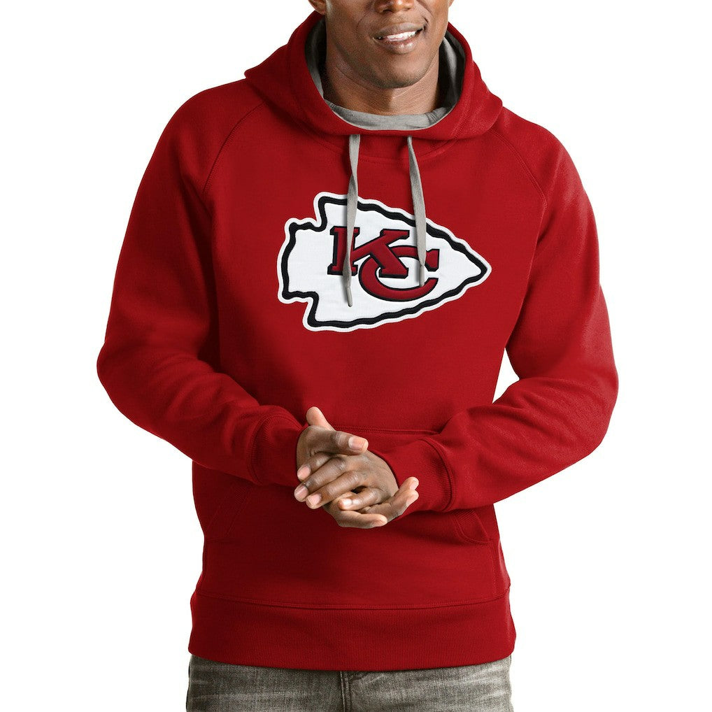 Kansas City Chiefs Antigua Team Victory Pullover Hoodie - Red Hoodies