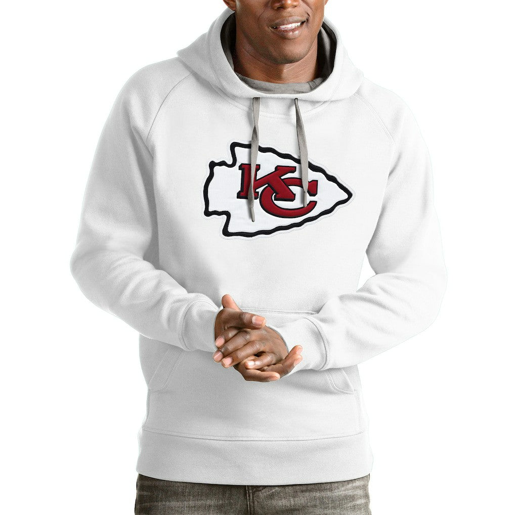Kansas City Chiefs Antigua Victory Pullover Hoodie - White Hoodies