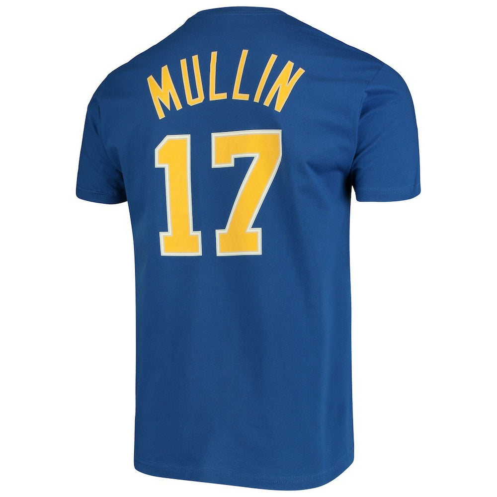 Chris Mullin Golden State Warriors Hardwood Classics Name & Number Team T-Shirt Royal - Mitchell & Ness outlet