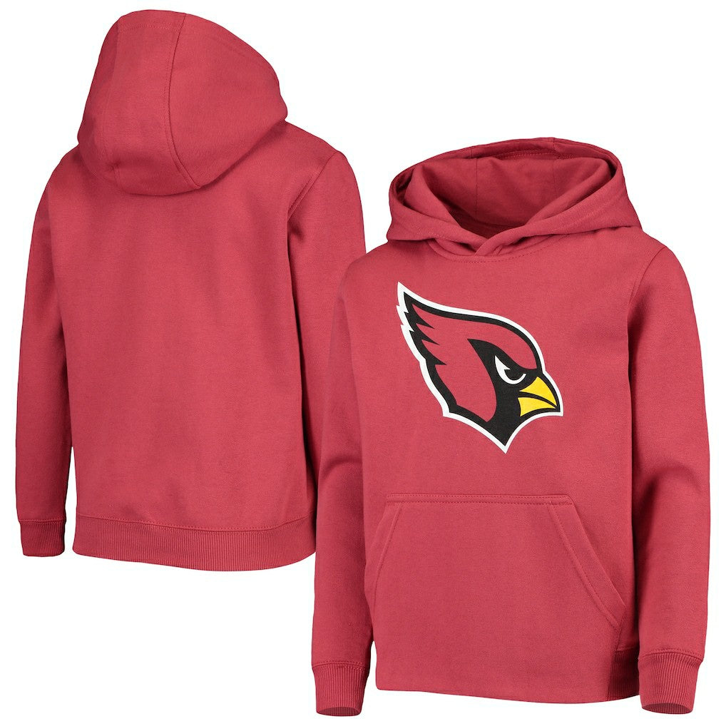 Arizona Cardinals Youth Primary Team Logo Pullover Hoodie - Cardinal Hoodies