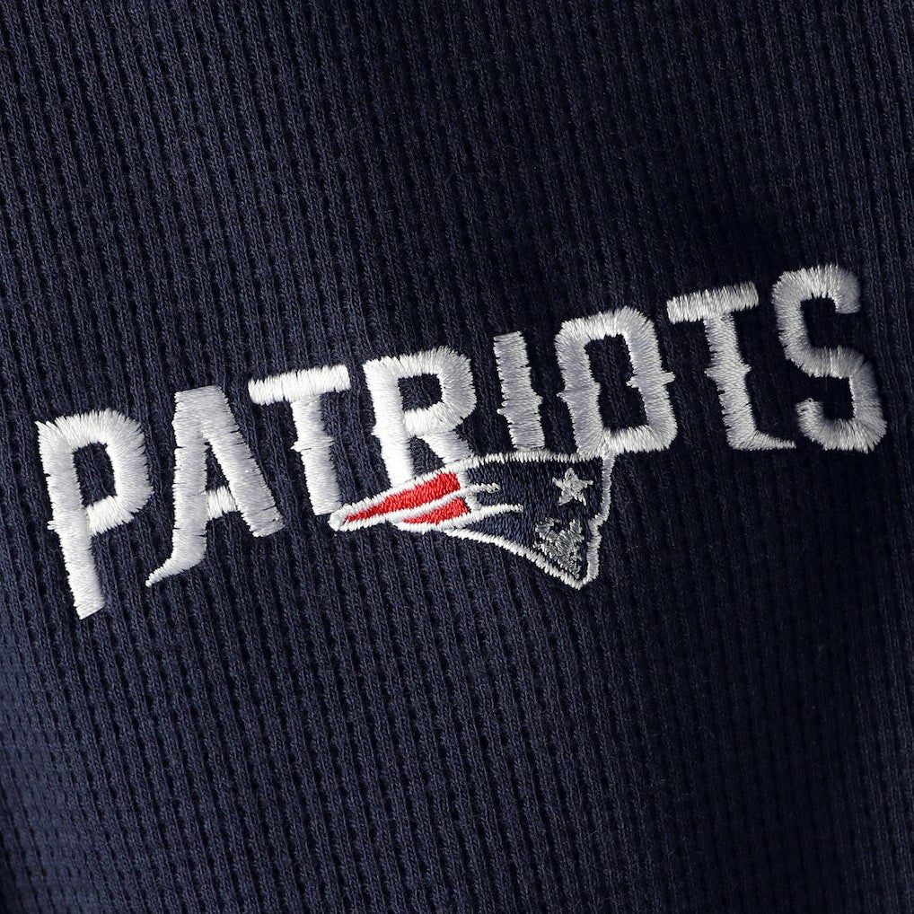 New England Patriots Dunbrooke Logo Maverick Thermal Henley Long Sleeve T-Shirt - Navy T-shirts