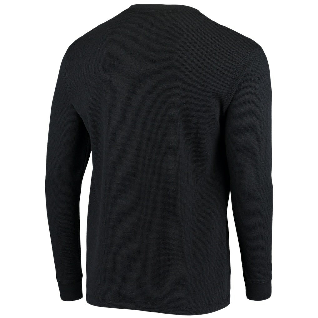 New Orleans Saints Dunbrooke Logo Maverick Thermal Henley Long Sleeve T-Shirt - Black T-shirts