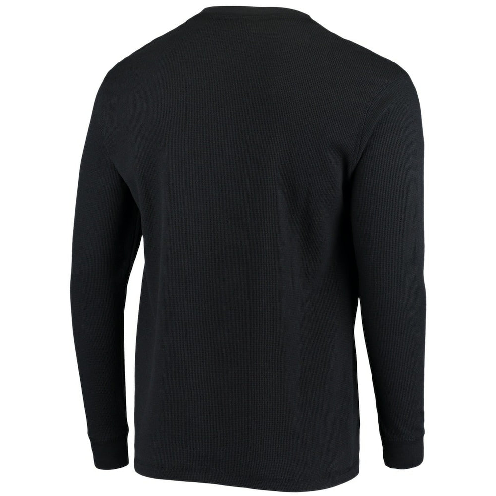 New Orleans Saints Dunbrooke Logo Maverick Thermal Henley Long Sleeve T-Shirt - Black T-shirts