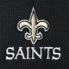 New Orleans Saints Dunbrooke Logo Maverick Thermal Henley Long Sleeve T-Shirt - Black T-shirts