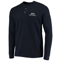 Seattle Seahawks Dunbrooke Logo Maverick Thermal Henley Long Sleeve T-Shirt - Navy T-shirts
