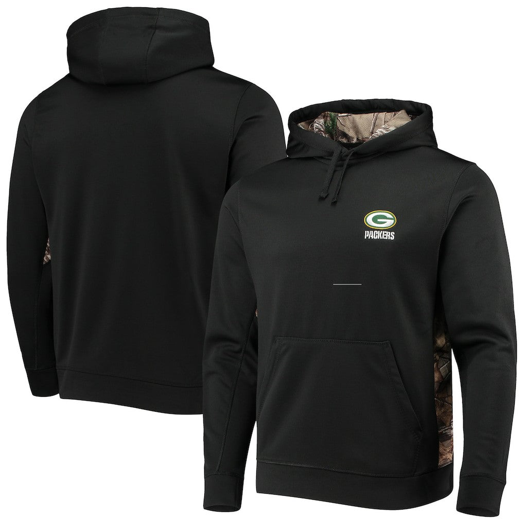 Green Bay Packers Dunbrooke Logo Ranger Pullover Hoodie - Black/Realtree Camo Hoodies