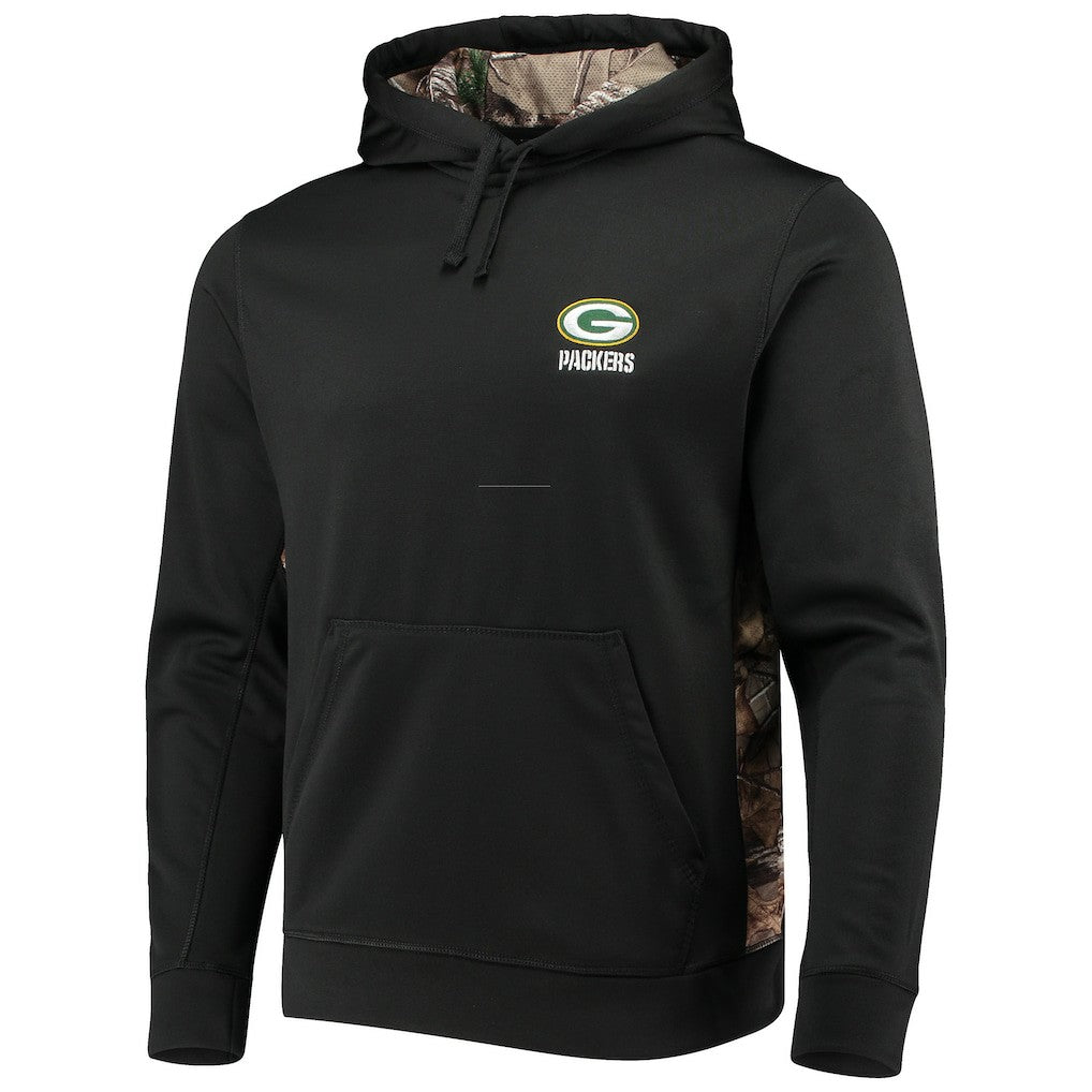 Green Bay Packers Dunbrooke Logo Ranger Pullover Hoodie - Black/Realtree Camo Hoodies