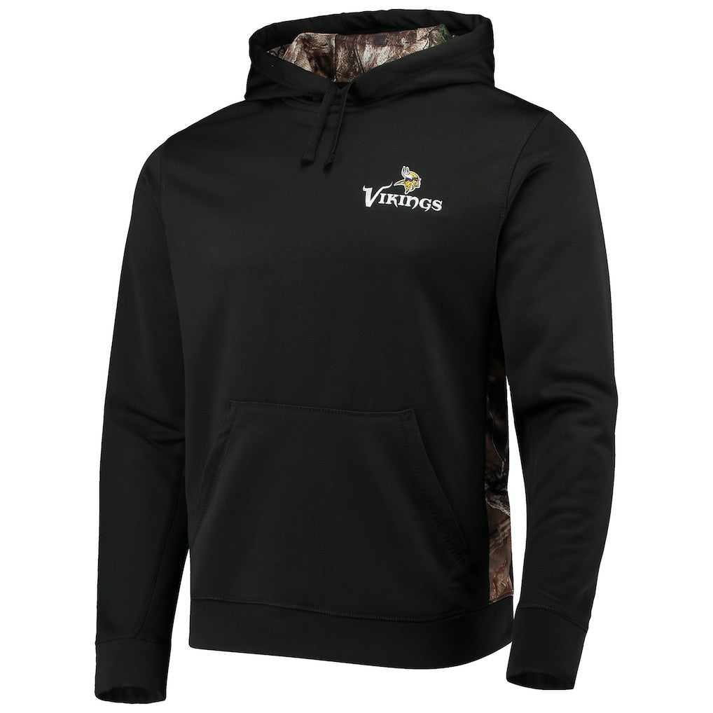 Minnesota Vikings Dunbrooke Logo Ranger Pullover Hoodie - Black/Realtree Camo Hoodies