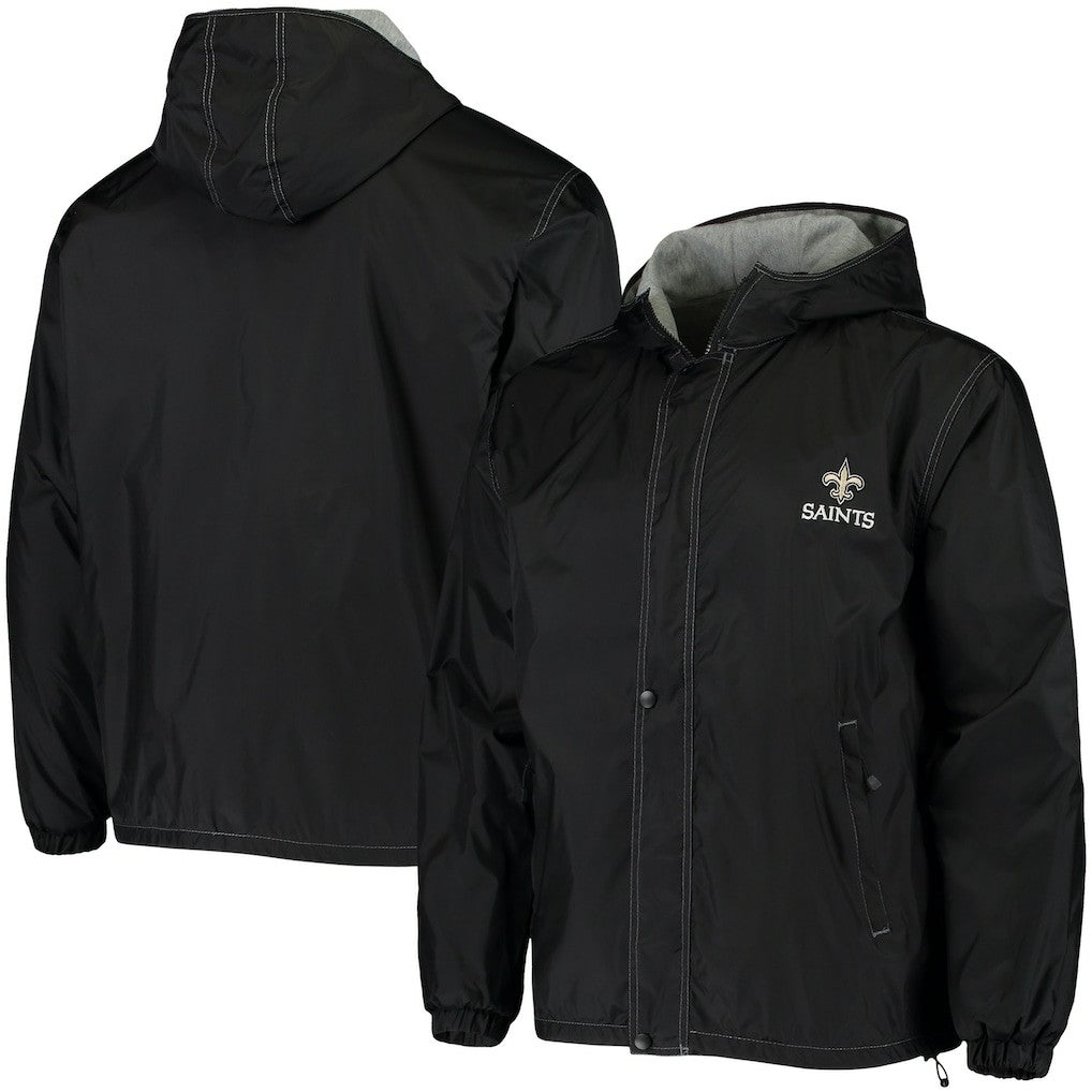 New Orleans Saints Dunbrooke Logo Legacy Stadium Full-Zip Jacket- Black - Black Jackets
