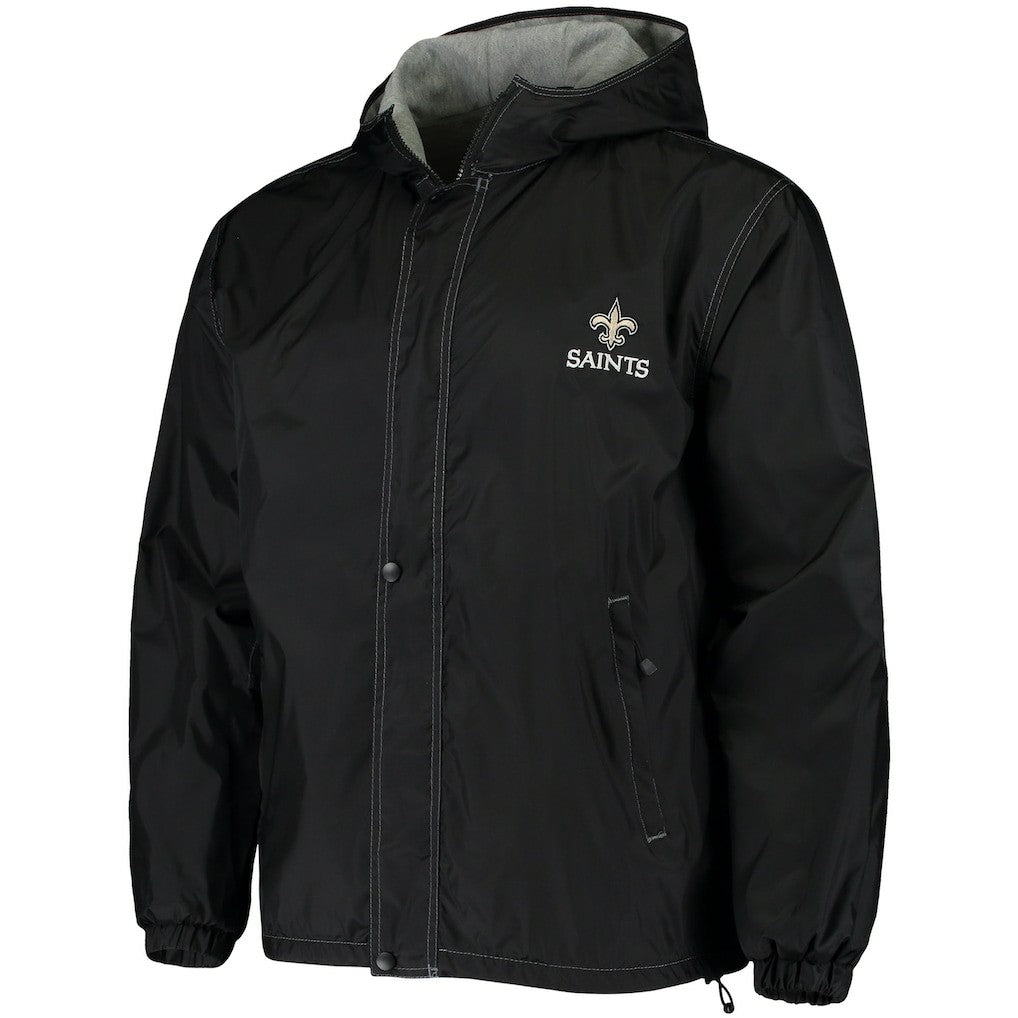 New Orleans Saints Dunbrooke Logo Legacy Stadium Full-Zip Jacket- Black - Black Jackets
