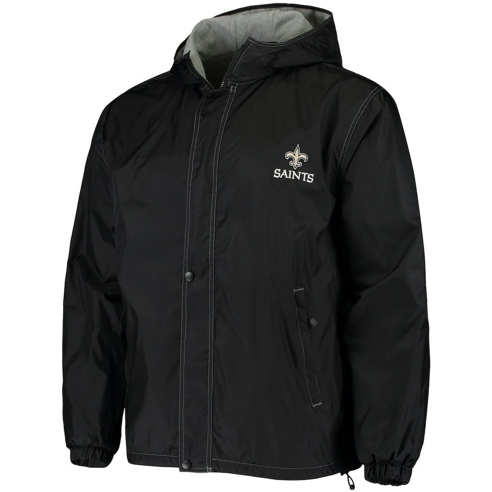 New Orleans Saints Dunbrooke Logo Legacy Stadium Full-Zip Jacket- Black - Black Jackets