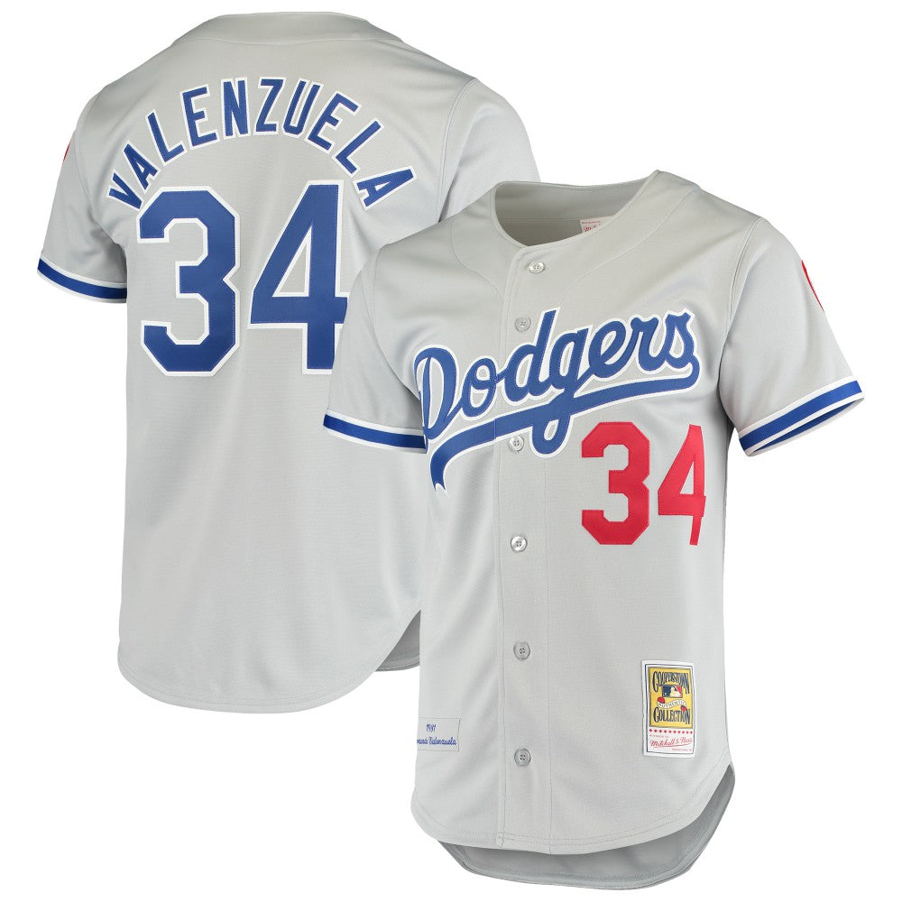 Fernando Valenzuela Los Angeles Dodgers Mitchell & Ness Road 1981 Cooperstown Collection Authentic Jersey - Gray Jerseys