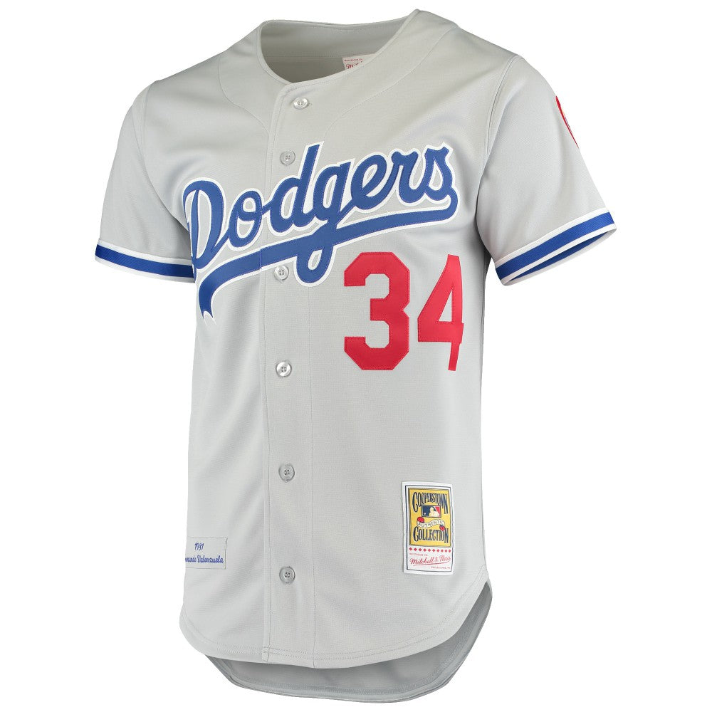 Fernando Valenzuela Los Angeles Dodgers Mitchell & Ness Road 1981 Cooperstown Collection Authentic Jersey - Gray Jerseys