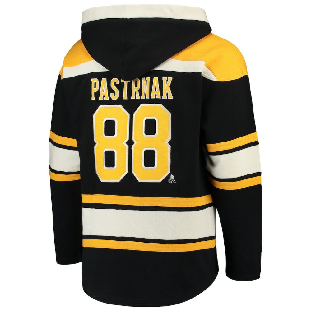 David Pastrnak Boston Bruins '47 Player Lacer Pullover Hoodie - Black | US 3781521