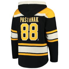 David Pastrnak Boston Bruins '47 Player Lacer Pullover Hoodie - Black | US 3781521