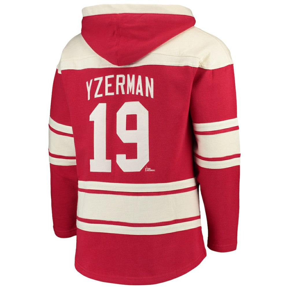 Steve Yzerman Detroit Red Wings '47 Player Lacer Pullover Hoodie - Red | US 3781526