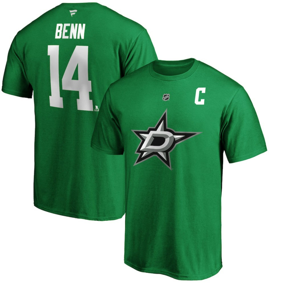 Jamie Benn Dallas Stars Fanatics Authentic Stack Player Name & Number T-Shirt - Kelly Green | US 3781649