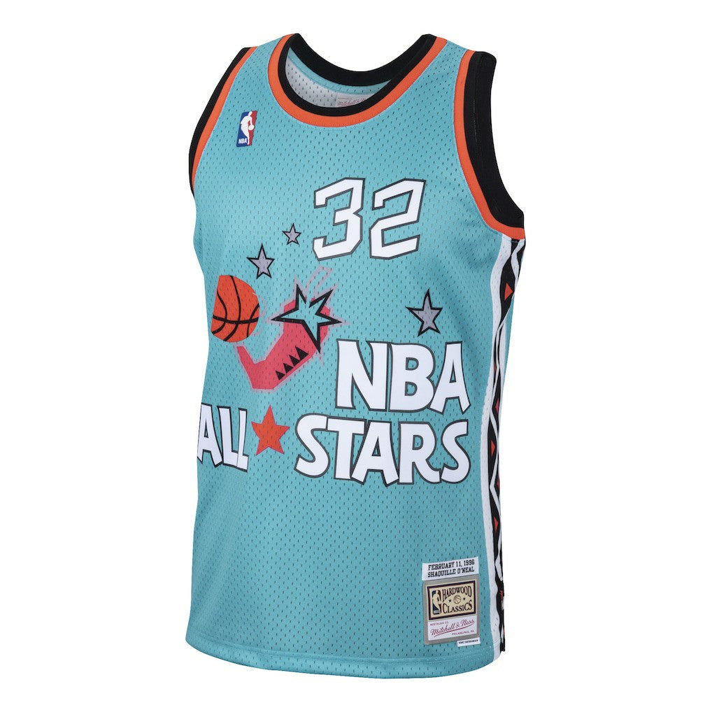 Shaquille O'Neal Eastern Conference 1996 All-Star Hardwood Classics Swingman Jersey Teal - Mitchell & Ness