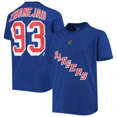 Mika Zibanejad New York Rangers Youth Player Name & Number T-Shirt - Blue | US 3789171