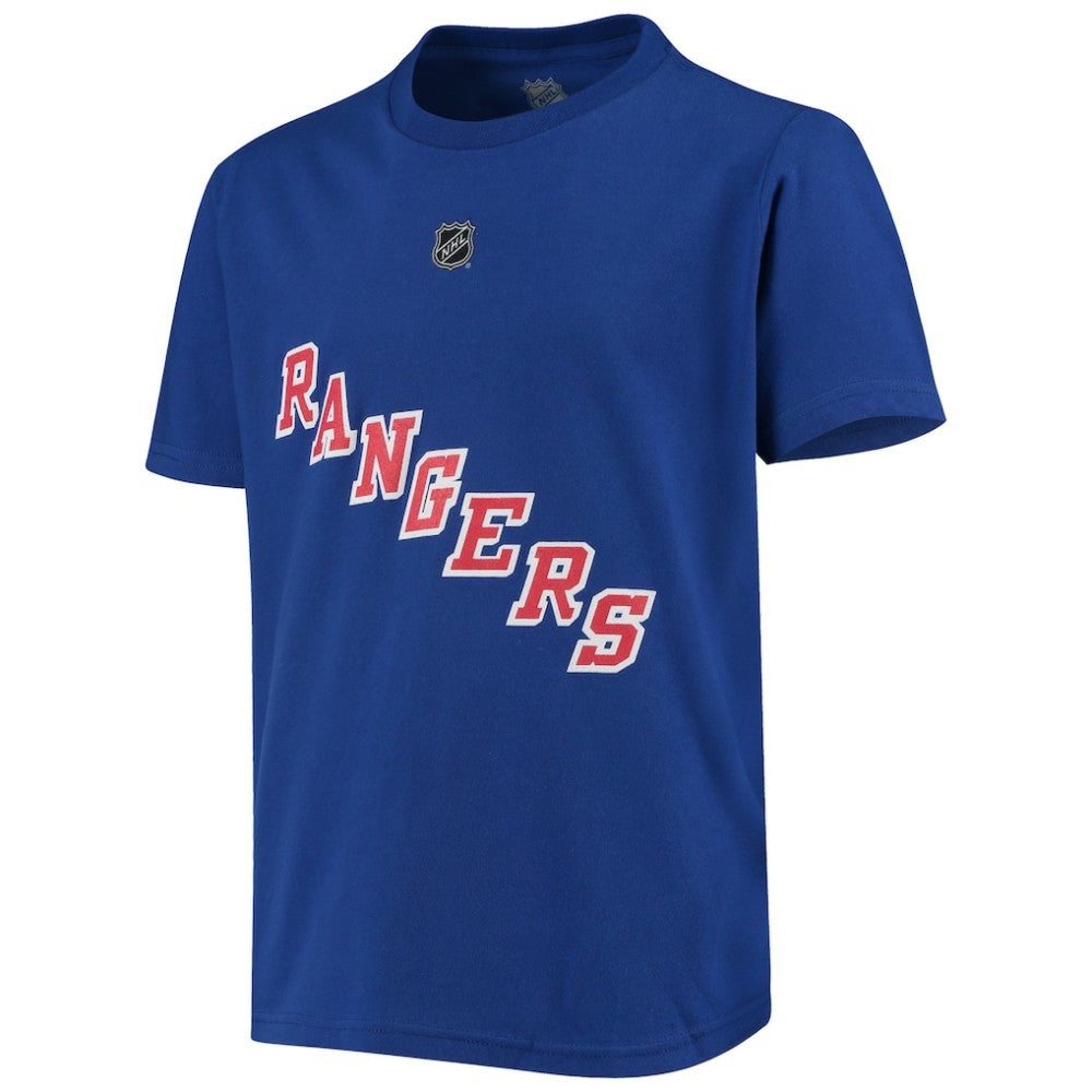 Mika Zibanejad New York Rangers Youth Player Name & Number T-Shirt - Blue | US 3789171
