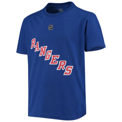 Mika Zibanejad New York Rangers Youth Player Name & Number T-Shirt - Blue | US 3789171