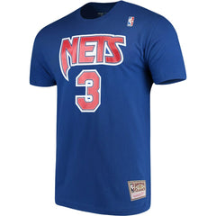Drazen Petrovic Brooklyn Nets Hardwood Classics Name & Number Player T-Shirt Royal - Mitchell & Ness
