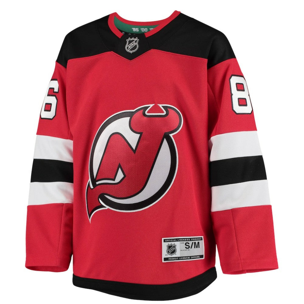 Jack Hughes New Jersey Devils Youth Home Premier Player Jersey - Red | US 3791527