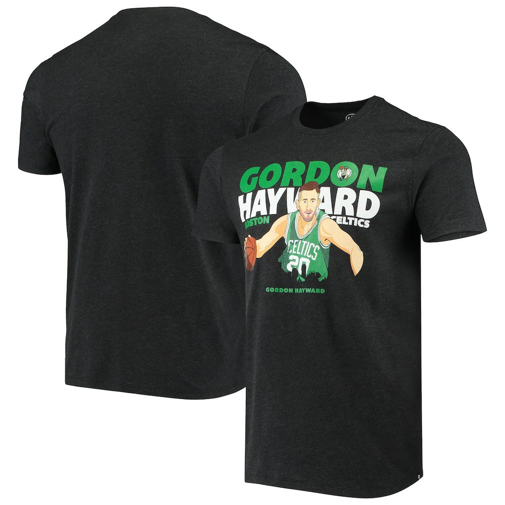 Gordon Hayward Boston Celtics '47 Player Graphic T-Shirt Heathered Black - 47 brand