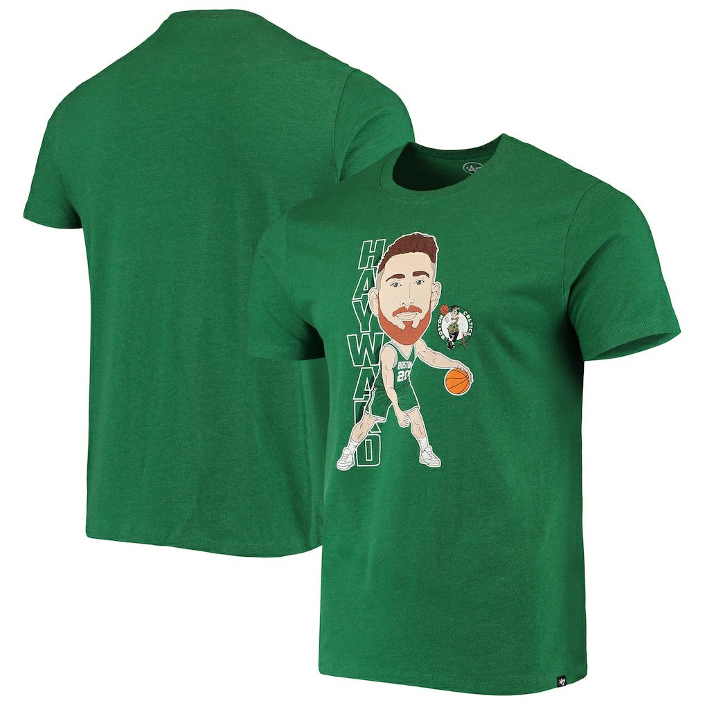 Gordon Hayward Boston Celtics '47 Bobblehead T-Shirt Heathered Kelly Green - 47 brand outlet