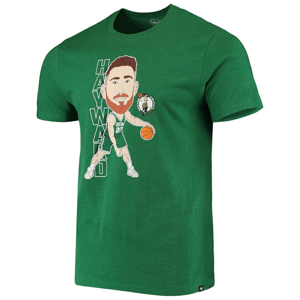Gordon Hayward Boston Celtics '47 Bobblehead T-Shirt Heathered Kelly Green - 47 brand outlet