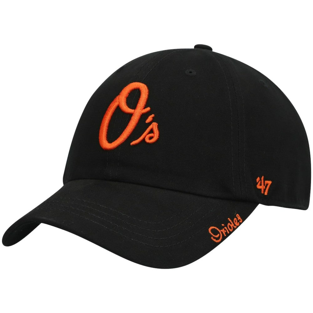 Baltimore Orioles '47 Women's Team Miata Clean Up Adjustable Hat - Black Hats