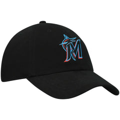 Miami Marlins '47 Women's Team Miata Clean Up Adjustable Hat - Black Hats