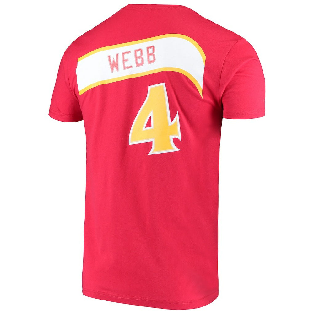 Spud Webb Atlanta Hawks Hardwood Classics Name & Number T-Shirt Red - Mitchell & Ness