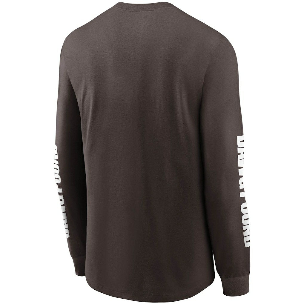Cleveland Browns Split Local Long Sleeve T-Shirt - Brown T-shirts