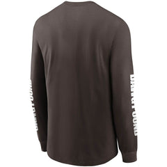 Cleveland Browns Split Local Long Sleeve T-Shirt - Brown T-shirts