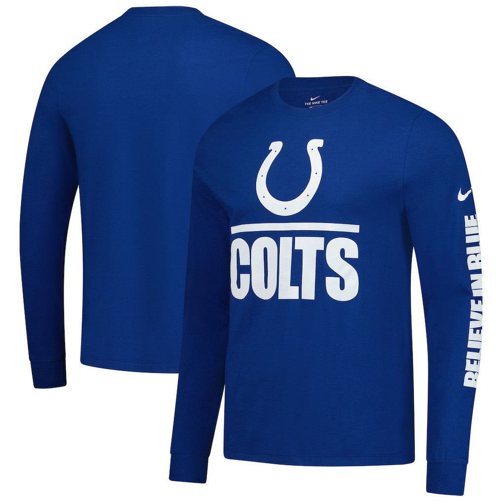 Indianapolis Colts Split Local Long Sleeve T-Shirt - Royal T-shirts