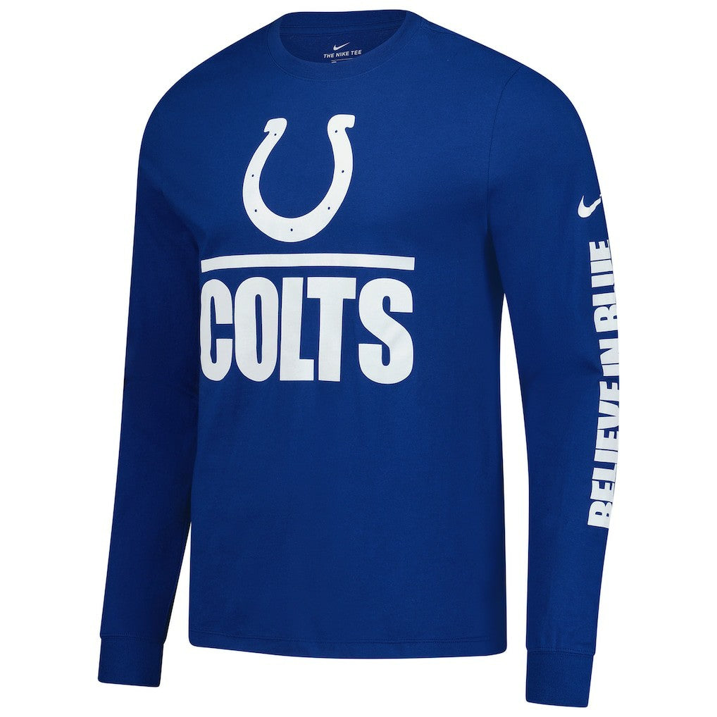 Indianapolis Colts Split Local Long Sleeve T-Shirt - Royal T-shirts