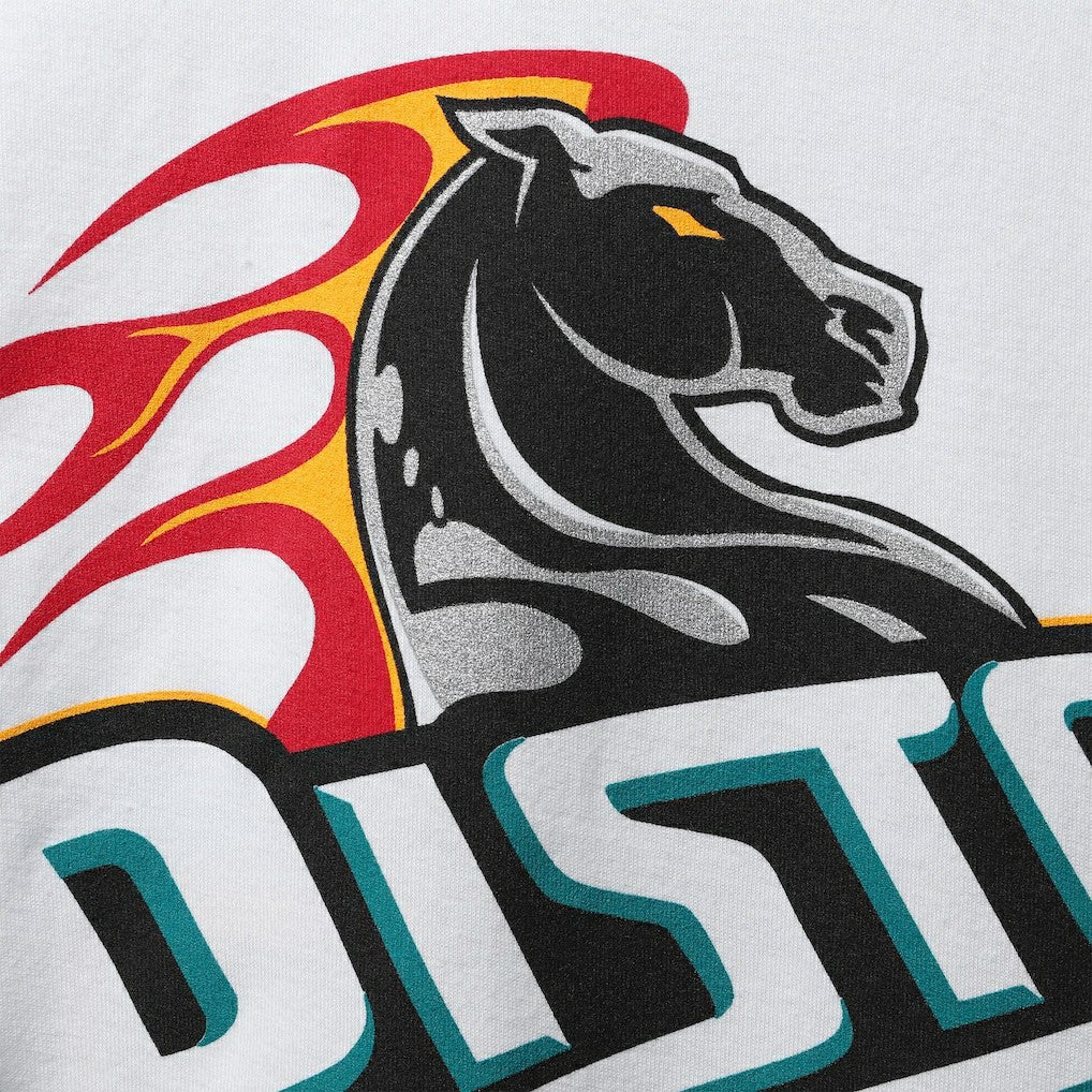 Grant Hill Detroit Pistons Hardwood Classics Stitch Name & Number T-Shirt White - Mitchell & Ness