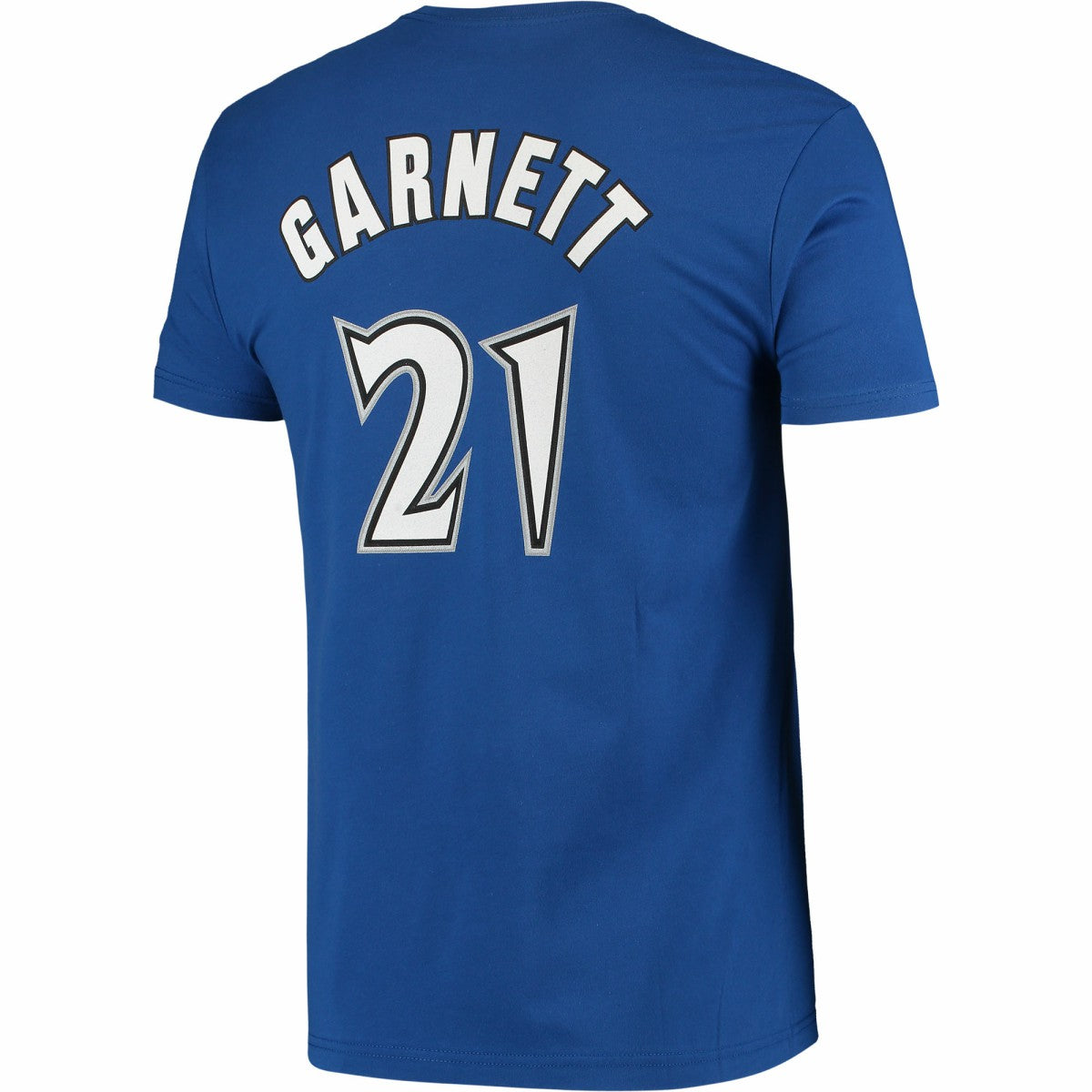 Kevin Garnett Minnesota Timberwolves Hardwood Classics Stitch Name & Number T-Shirt Blue - Mitchell & Ness