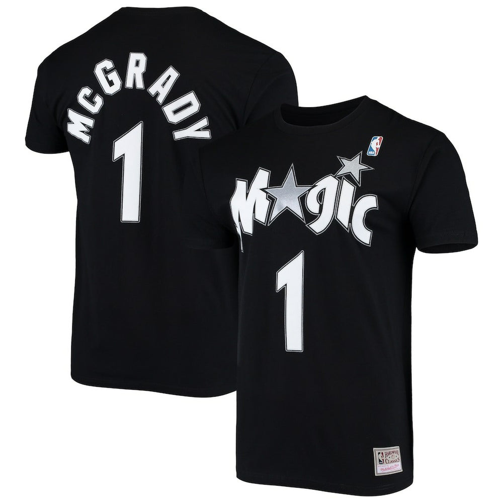 Tracy McGrady Orlando Magic Hardwood Classics Stitch Name & Number T-Shirt Black - Mitchell & Ness outlet