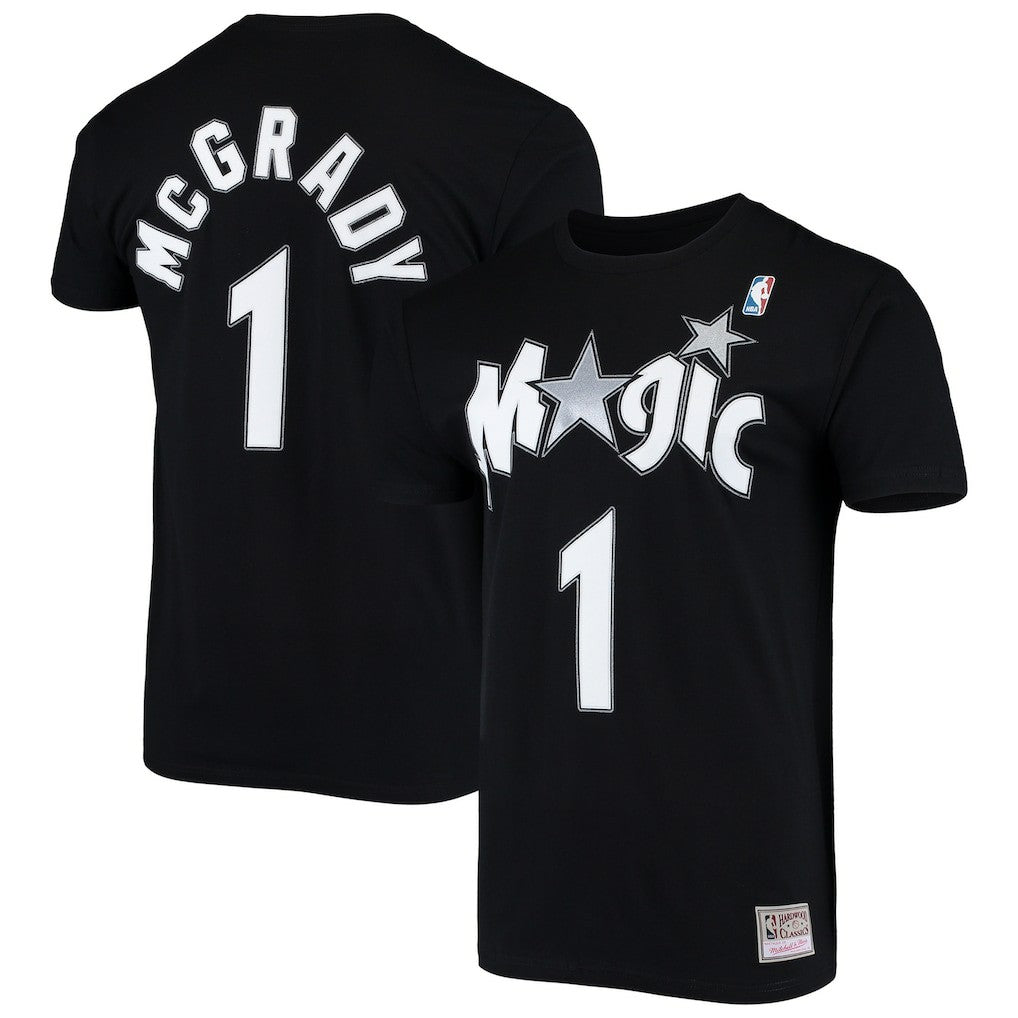 Tracy McGrady Orlando Magic Hardwood Classics Stitch Name & Number T-Shirt Black - Mitchell & Ness outlet
