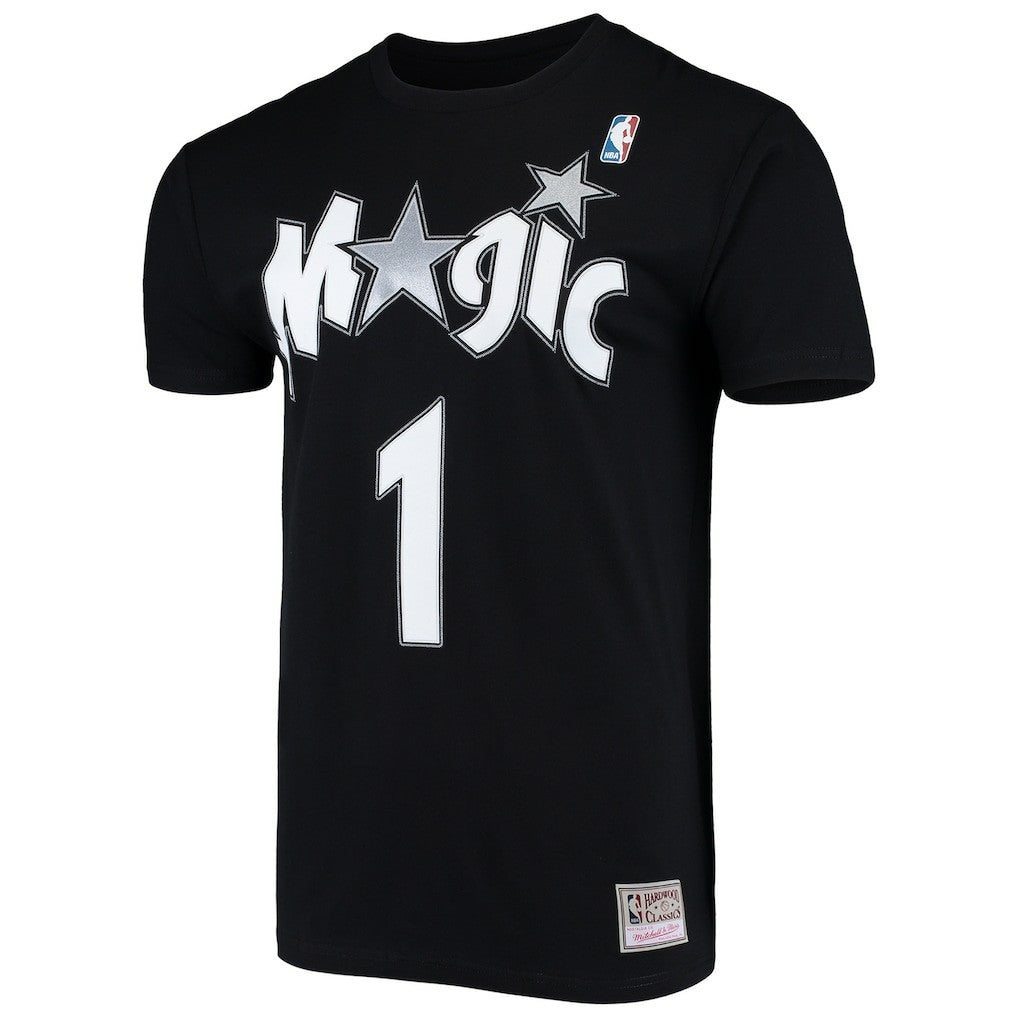 Tracy McGrady Orlando Magic Hardwood Classics Stitch Name & Number T-Shirt Black - Mitchell & Ness outlet