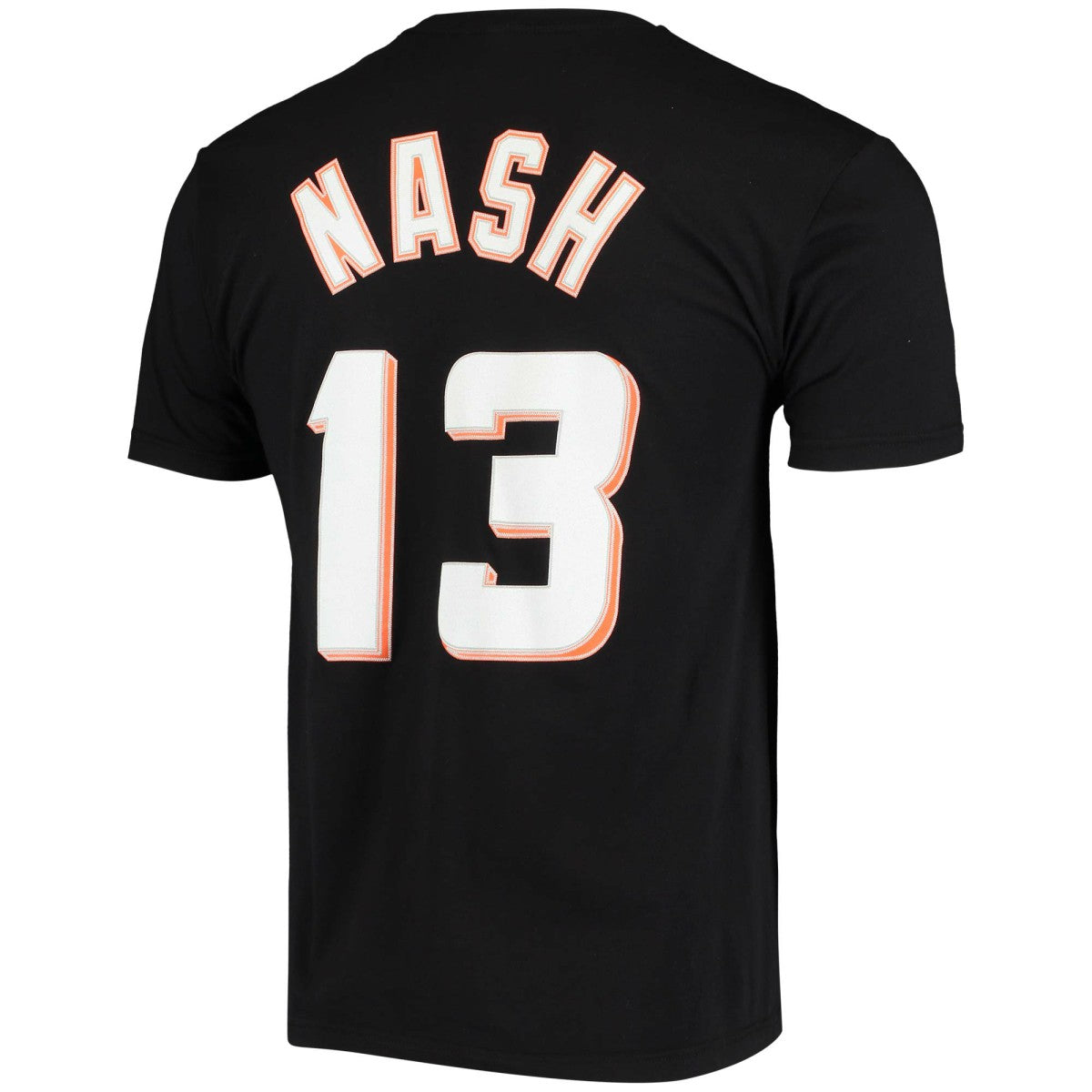 Steve Nash Phoenix Suns Hardwood Classics Stitch Name & Number T-Shirt Black - Mitchell & Ness