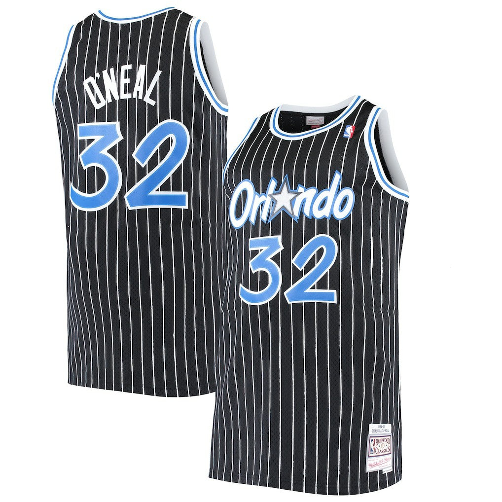 Shaquille O'Neal Orlando Magic Big & Tall Hardwood Classics Jersey Black - Mitchell & Ness