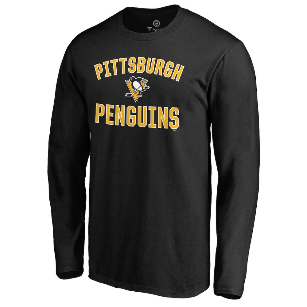 Pittsburgh Penguins Fanatics Team Victory Arch Long Sleeve T-Shirt - Black | US 3808148