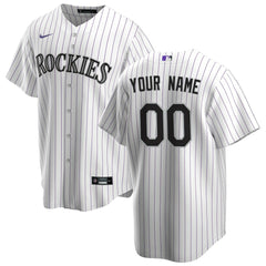Colorado Rockies Nike Home Replica Custom Jersey - White Jerseys