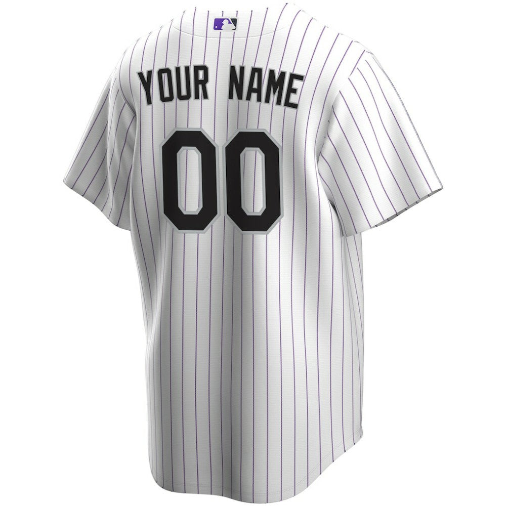 Colorado Rockies Nike Home Replica Custom Jersey - White Jerseys