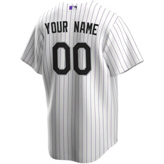 Colorado Rockies Nike Home Replica Custom Jersey - White Jerseys