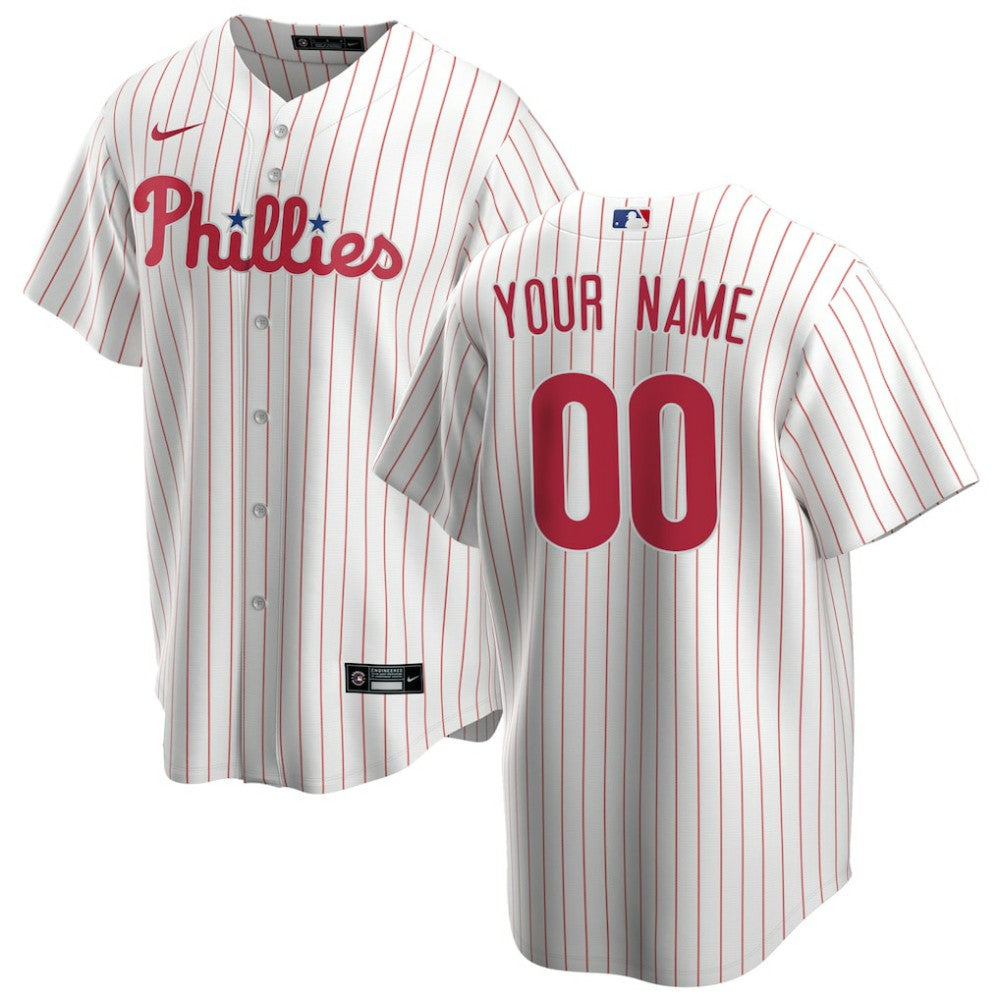 Philadelphia Phillies Nike Home Replica Custom Jersey - White Jerseys